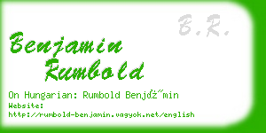 benjamin rumbold business card